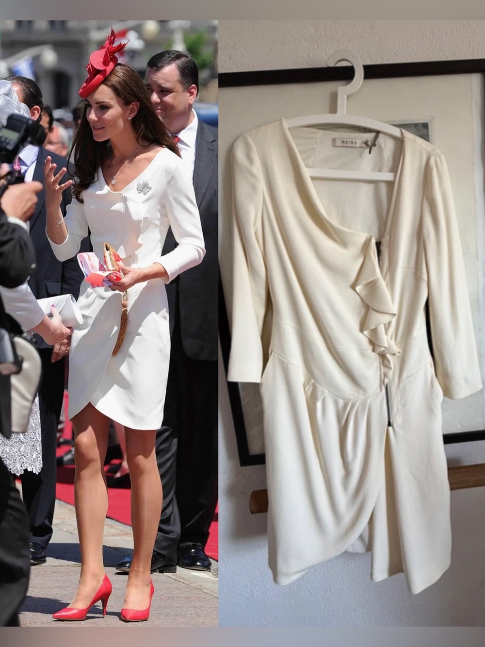 NWT Reiss 'Nanette' Ivory Dress - ASO Kate Middleton - UK8/US4 (rare)